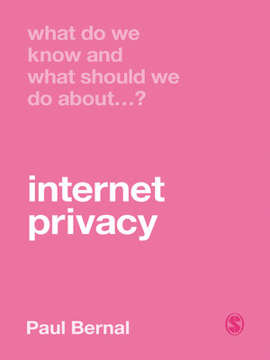 cover image of What Do We Know and What Should We Do About Internet Privacy?